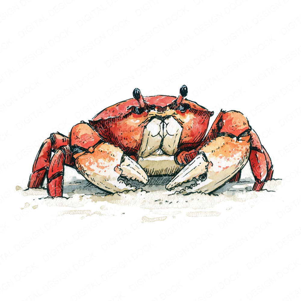 Stylised Crab Fussy Cut Sheets (DDD014549)