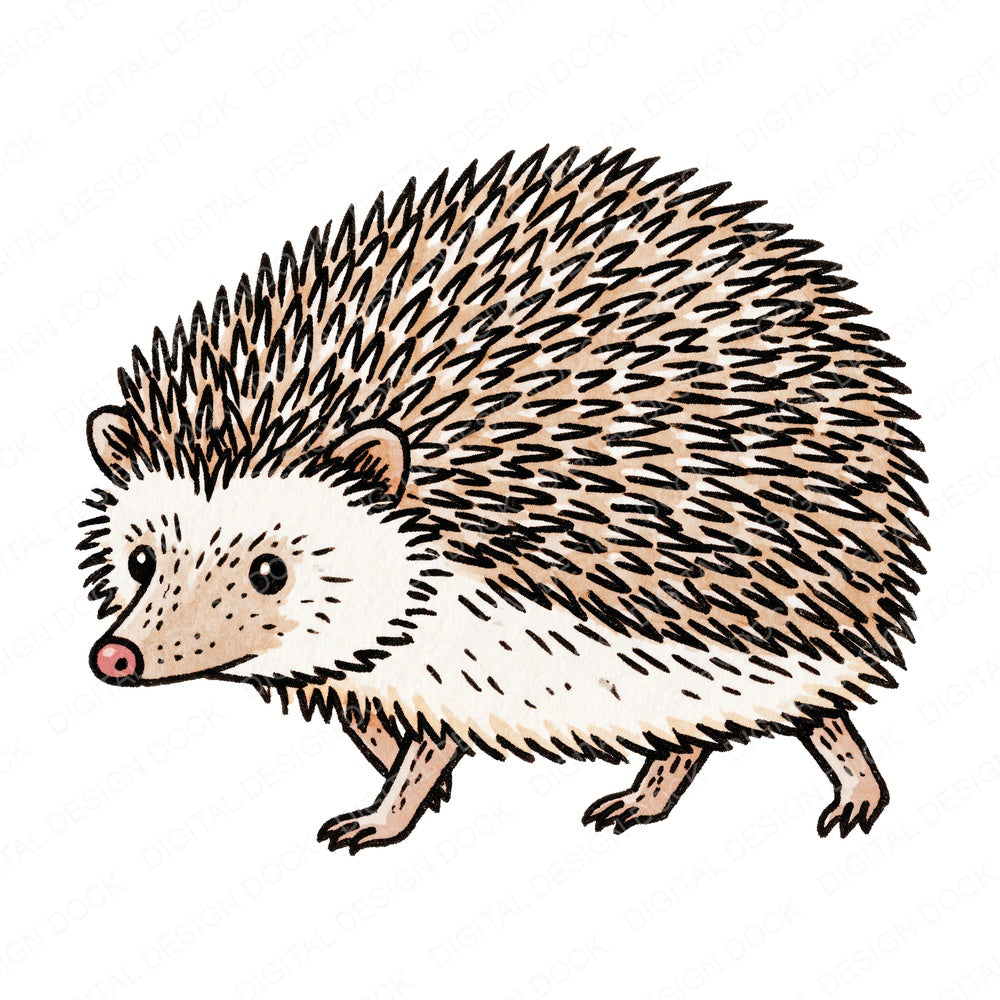 Stylised European Hedgehog Fussy Cut Sheets (DDD014550)