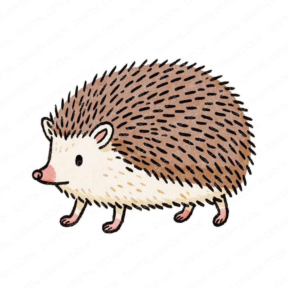 Stylised European Hedgehog Fussy Cut Sheets (DDD014550)