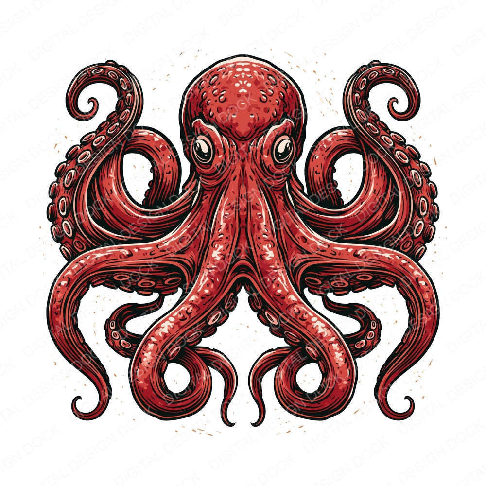 Stylised Octopus Fussy Cut Sheets (DDD014554)