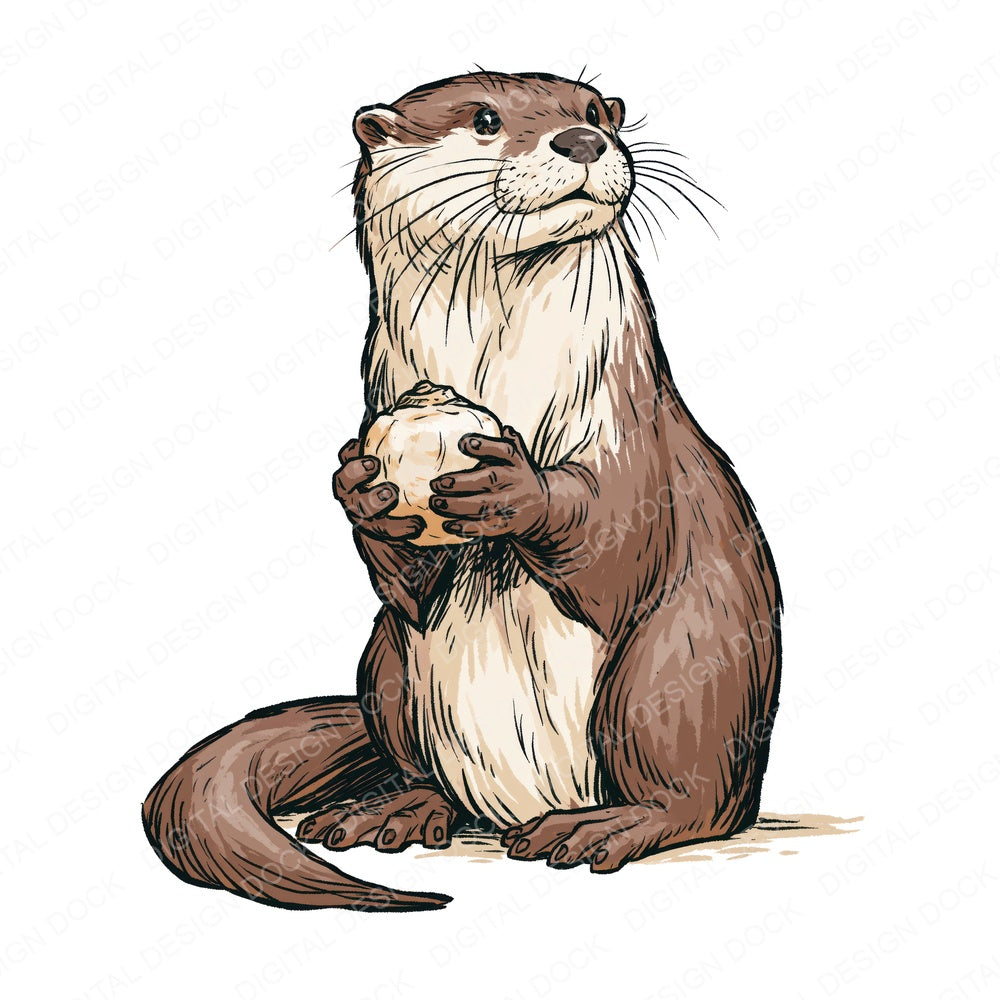 Stylised Otter Fussy Cut Sheets (DDD014555)