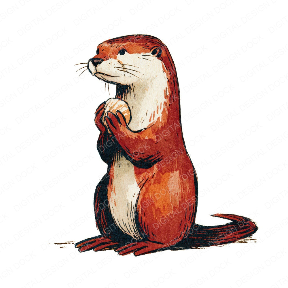 Stylised Otter Fussy Cut Sheets (DDD014555)