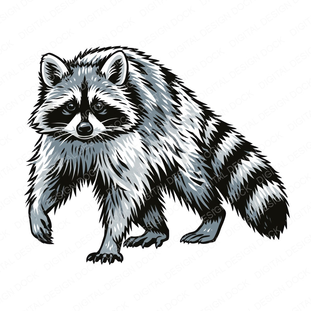 Stylised Raccoon Fussy Cut Sheets (DDD018041)