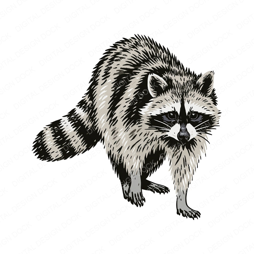 Stylised Raccoon Fussy Cut Sheets (DDD018041)