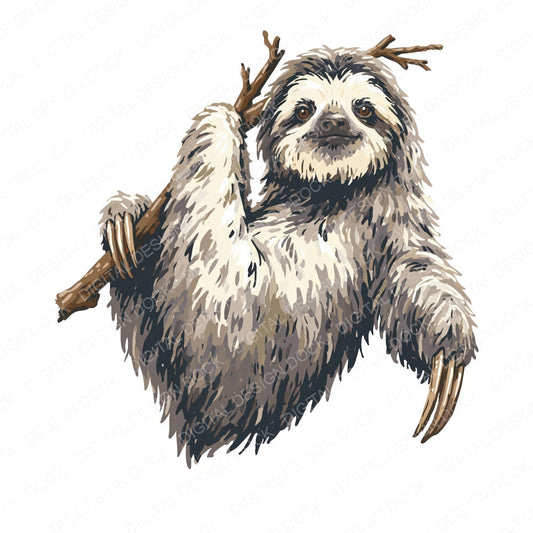 Stylised Sloth Clipart Set (DDD018023)