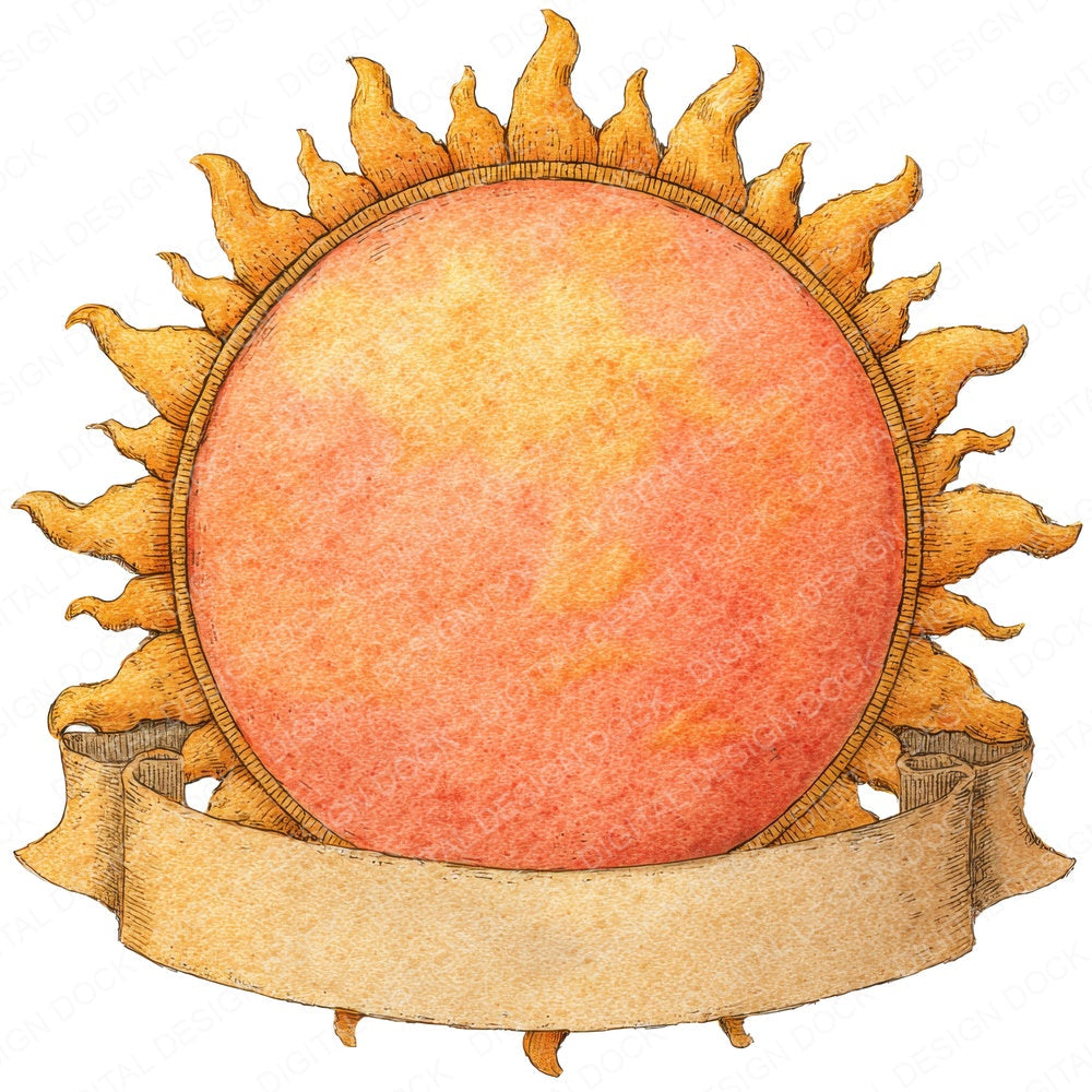 Sun Banner fussy cut sheet in A4 format showing all 12 designs on one printable page