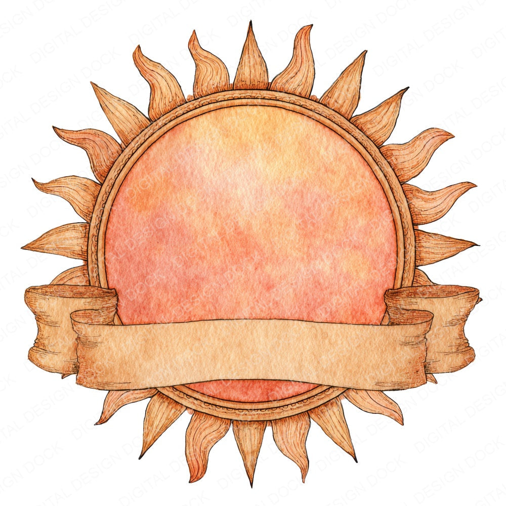 Sun Banner fussy cut sheet in US Letter format showing all 12 designs on one printable page