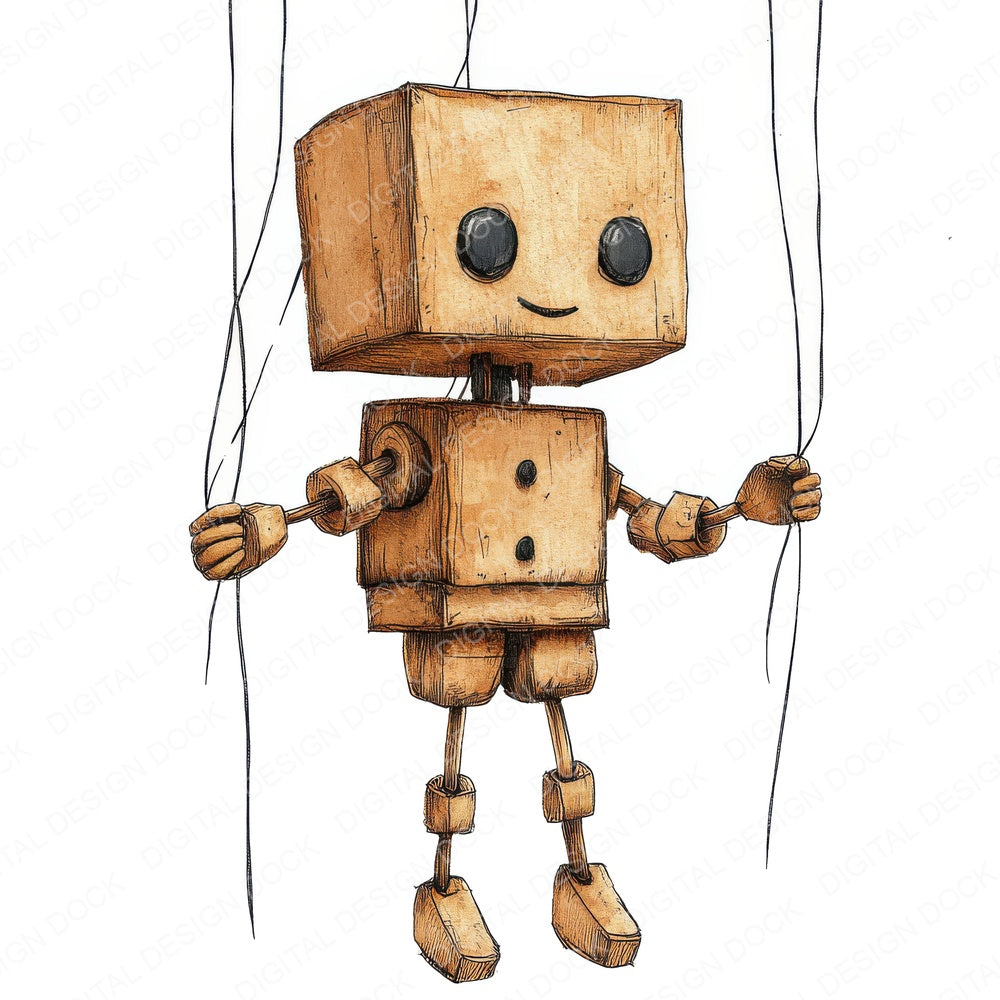 Tangled Marionette Puppet fussy cut sheet in A4 format showing all 12 designs on one printable page