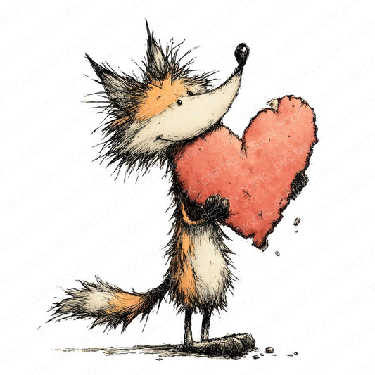 Tatty Fox Sweetheart Clipart Set (DDD006707)