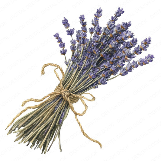 Tied Lavender fussy cut sheet in US Letter format showing all 12 designs on one printable page