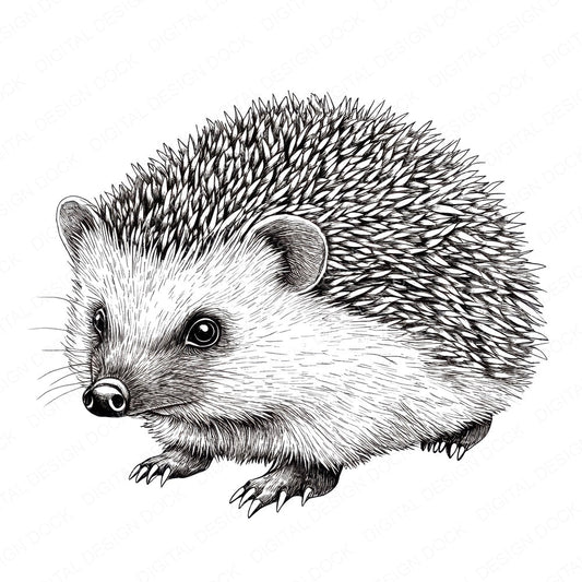 Tiny Hedgehog Sketch fussy cut sheet in A4 format showing all 12 designs on one printable page
