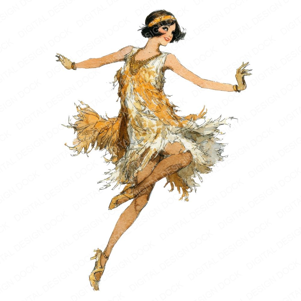 Another Twenties Charleston Dancer design shown full size