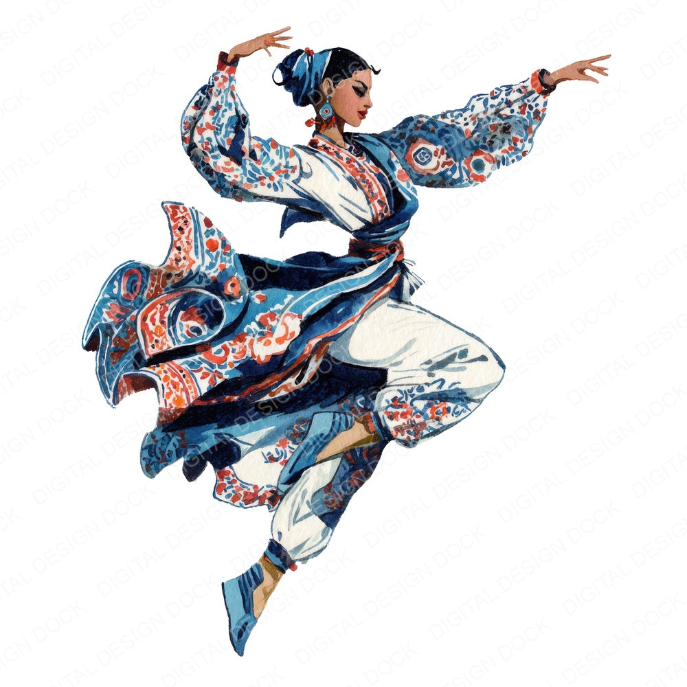 Another Ukrainian Folk Dancer design shown full size