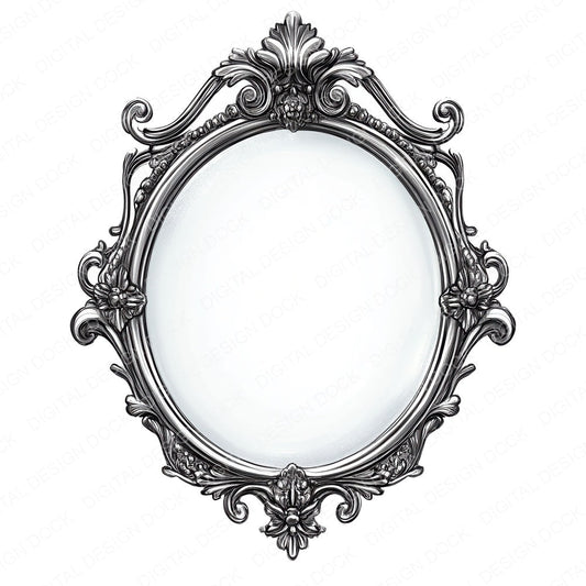 Victorian Mirror fussy cut sheet in A4 format showing all 12 designs on one printable page
