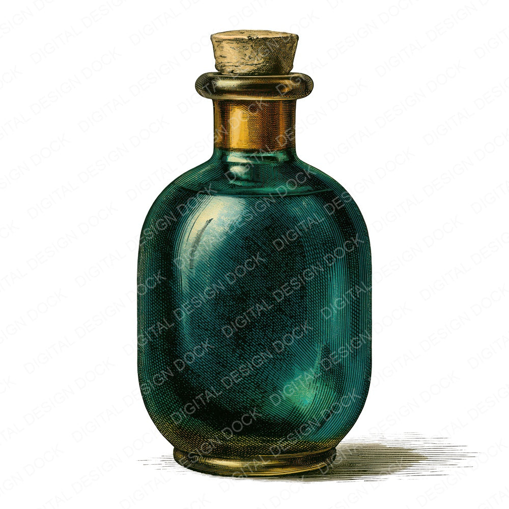 Vintage Apothecary Bottle Fussy Cut Sheets (DDD014498)