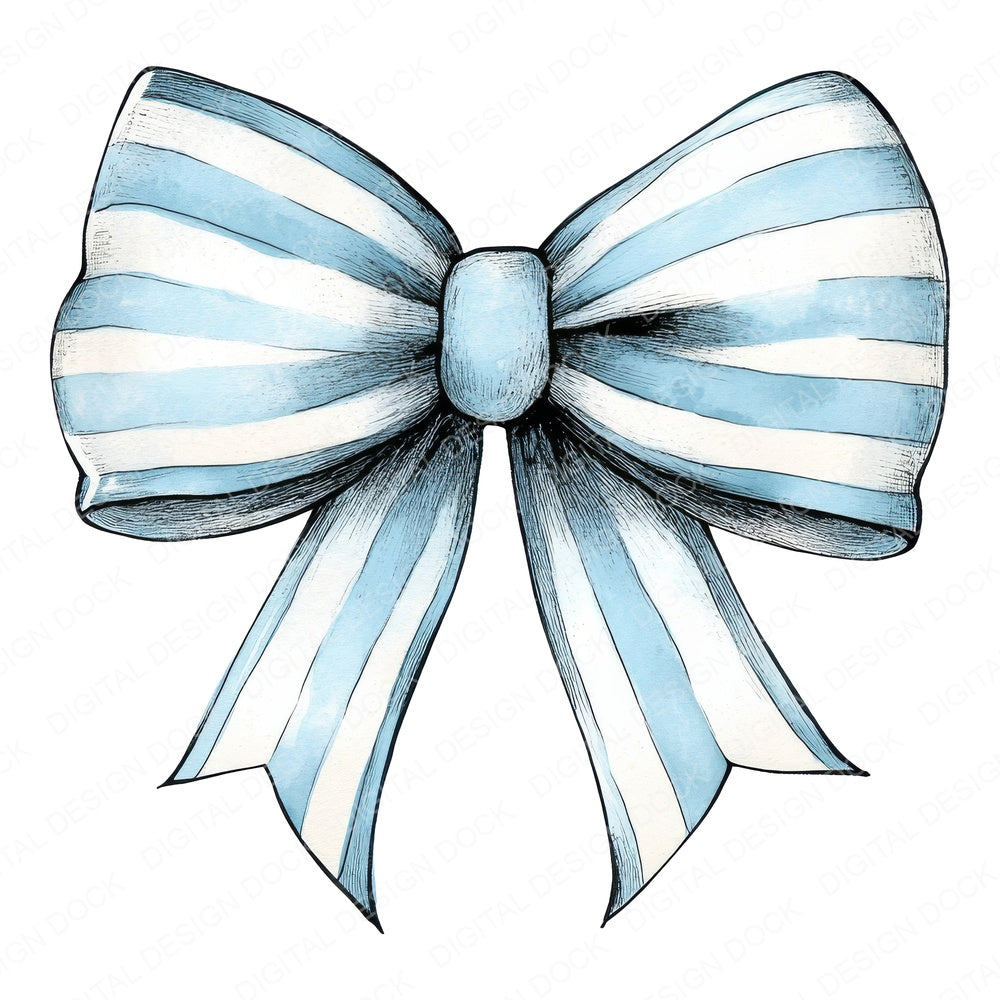 Vintage Baby Blue Bow fussy cut sheet in A4 format showing all 12 designs on one printable page