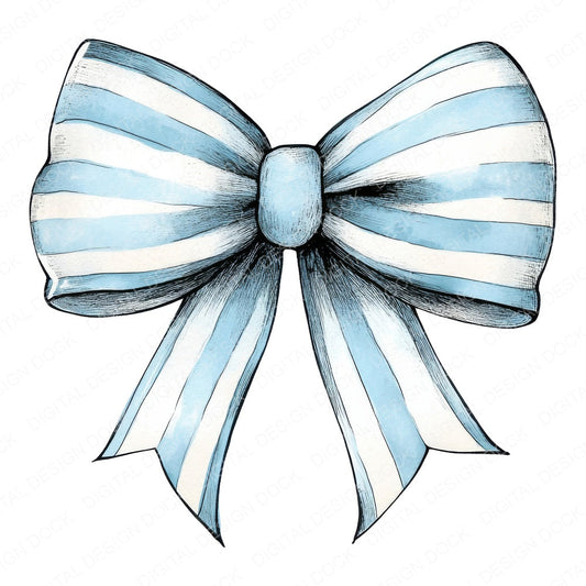 Vintage Baby Blue Bow fussy cut sheet in A4 format showing all 12 designs on one printable page