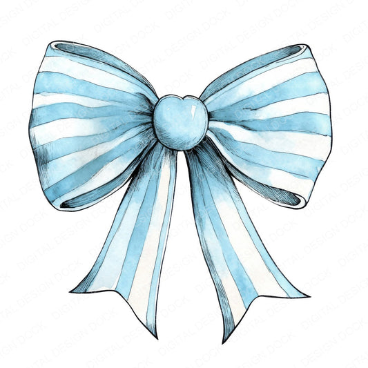 Vintage Baby Blue Bow fussy cut sheet in US Letter format showing all 12 designs on one printable page