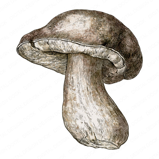 Vintage Botanical Mushroom Clipart Set (DDD014483)