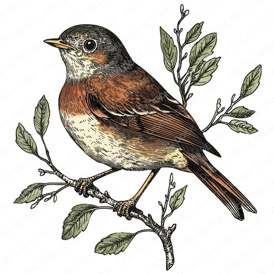 Vintage Garden Birds Clipart Set (DDD006872)