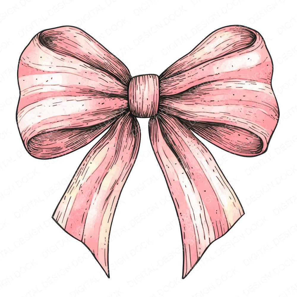 Vintage Pink Bow fussy cut sheet in US Letter format showing all 12 designs on one printable page