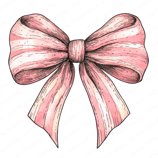 Vintage Pink Bow fussy cut sheet in US Letter format showing all 12 designs on one printable page