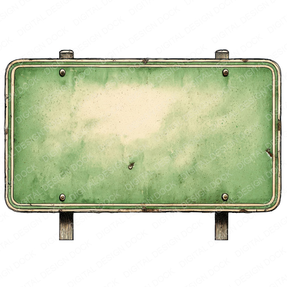 Vintage USA Highway Sign fussy cut sheet in A4 format showing all 12 designs on one printable page