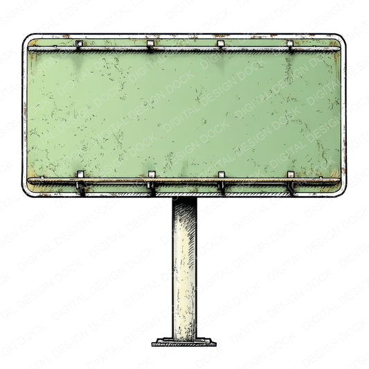 Vintage USA Highway Sign fussy cut sheet in US Letter format showing all 12 designs on one printable page