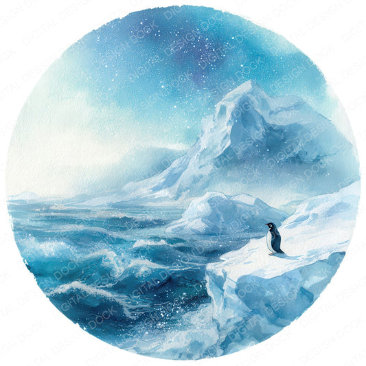 Watercolour Arctic Circle Clipart Set (DDD008534)