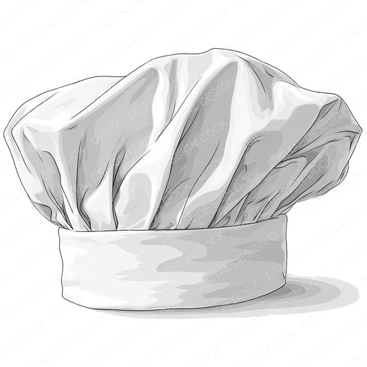 Watercolour Chefs Hat fussy cut sheet in US Letter format showing all 12 designs on one printable page
