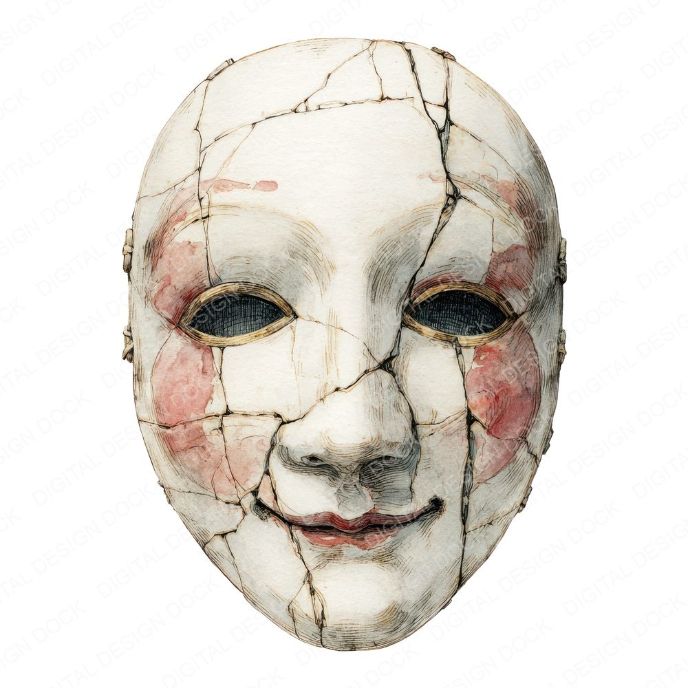 Watercolour Haunted Puppet Clipart Set (DDD007164)