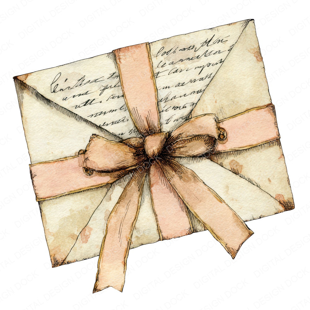 Watercolour Letter fussy cut sheet in US Letter format showing all 12 designs on one printable page