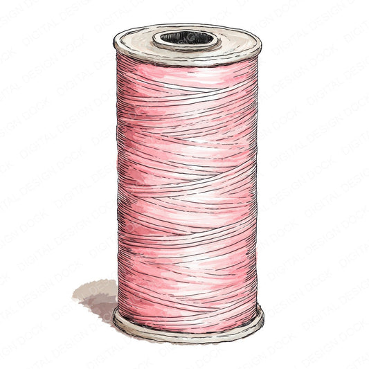 Watercolour Thread Spool fussy cut sheet in A4 format showing all 12 designs on one printable page