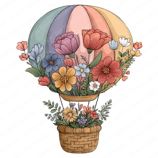 Wildflower Balloon Petals fussy cut sheet in A4 format showing all 12 designs on one printable page