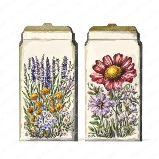 Wildflower Seed Packets fussy cut sheet in A4 format showing all 12 designs on one printable page
