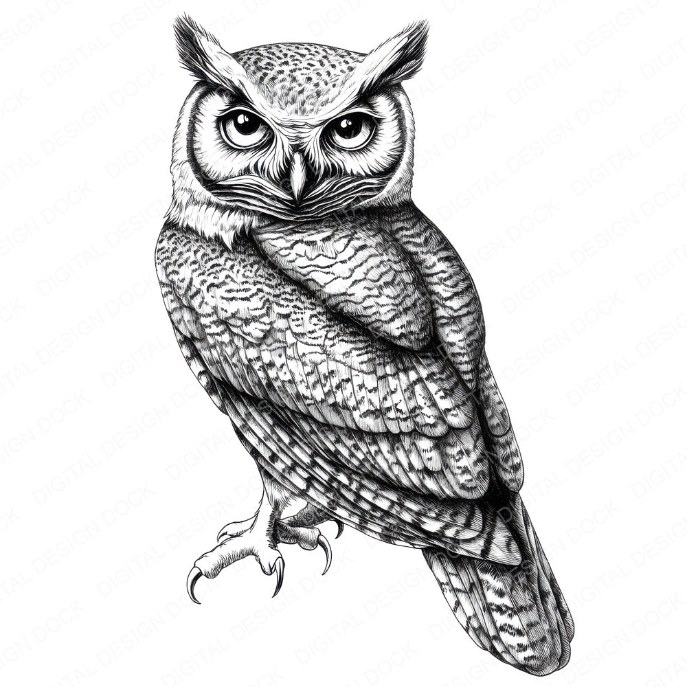 Wise Owl Drawing fussy cut sheet in A4 format showing all 12 designs on one printable page