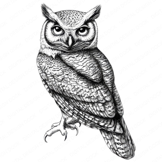 Wise Owl Drawing fussy cut sheet in A4 format showing all 12 designs on one printable page