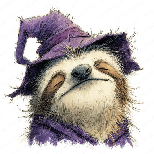 Wizard Sloth Portrait Clipart Set (DDD007532)