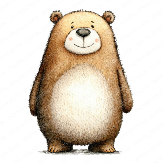 Woodland Bear Character Clipart Set (DDD007579)