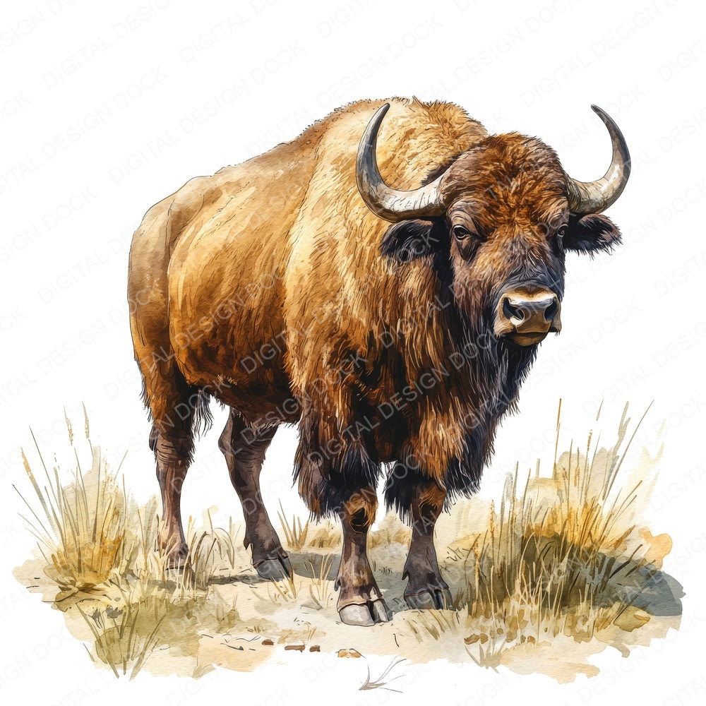 Working Buffalo fussy cut sheet in A4 format showing all 12 designs on one printable page