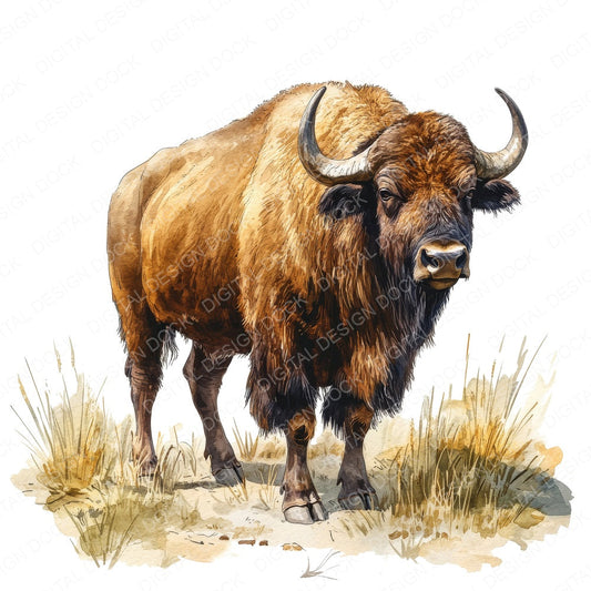 Working Buffalo fussy cut sheet in A4 format showing all 12 designs on one printable page