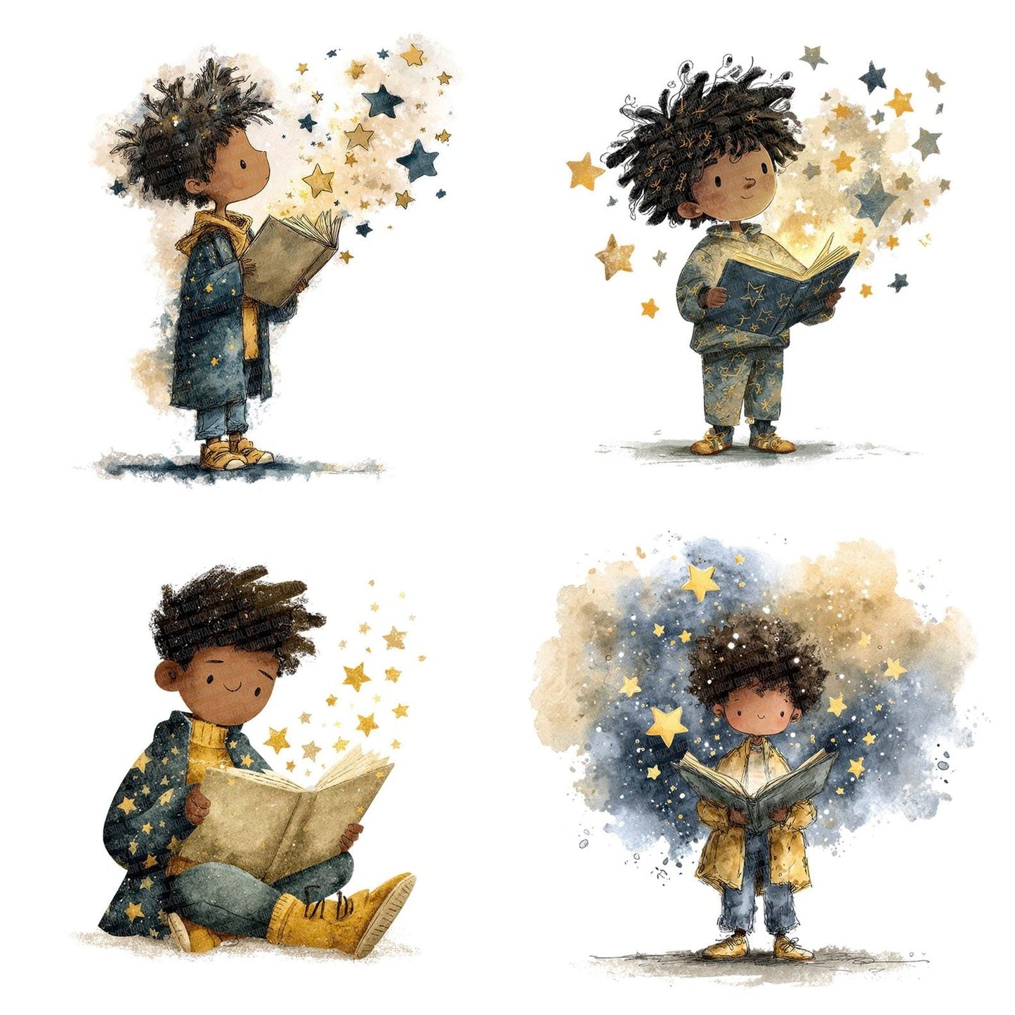 Child Magic Book Clipart Set (DDD004850)