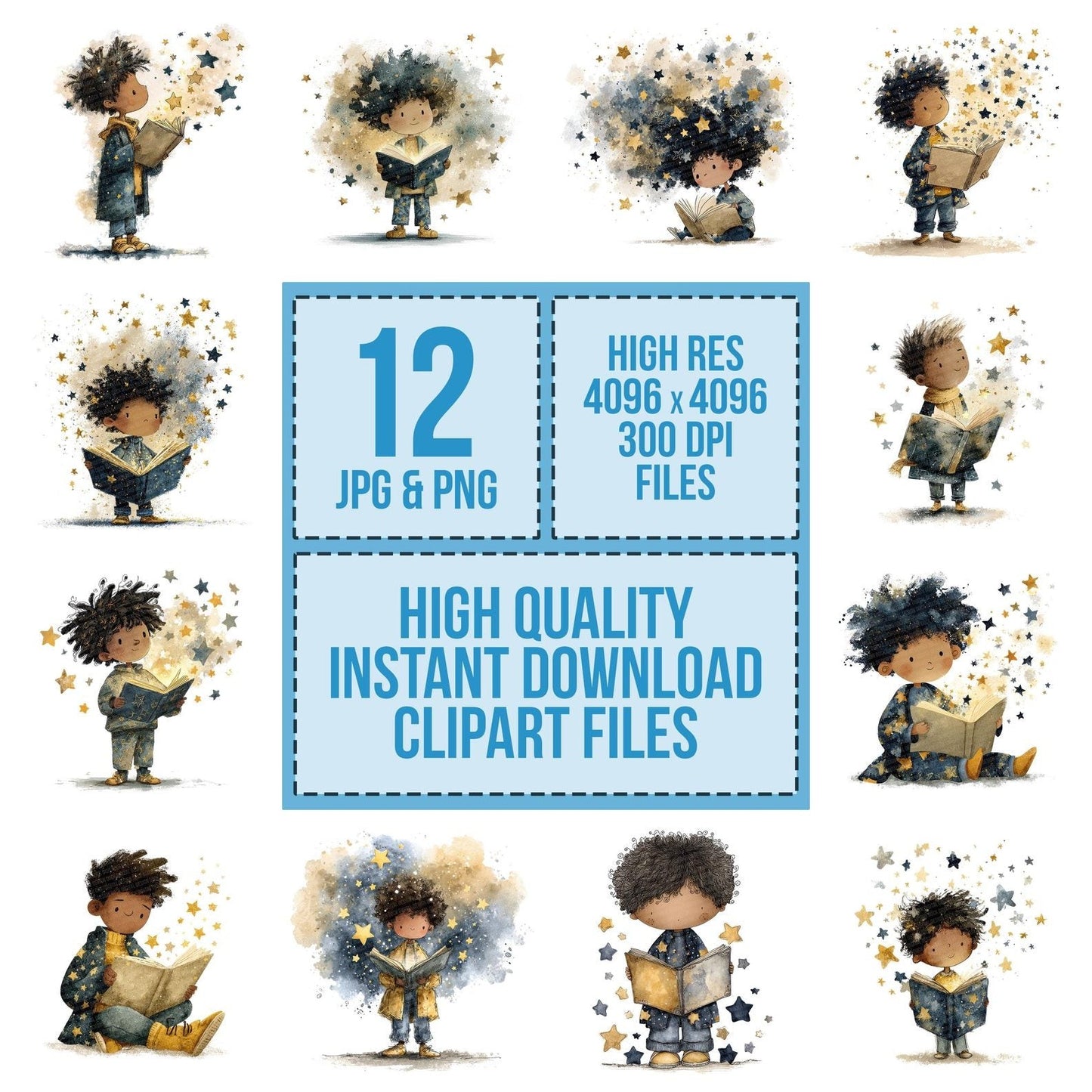Child Magic Book Clipart Set (DDD004850)