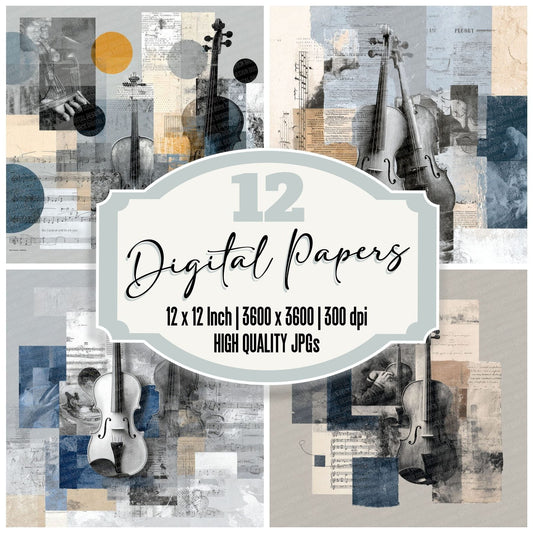 Classical Orchestra Moodboard Digital Paper Pack (DDD000007)