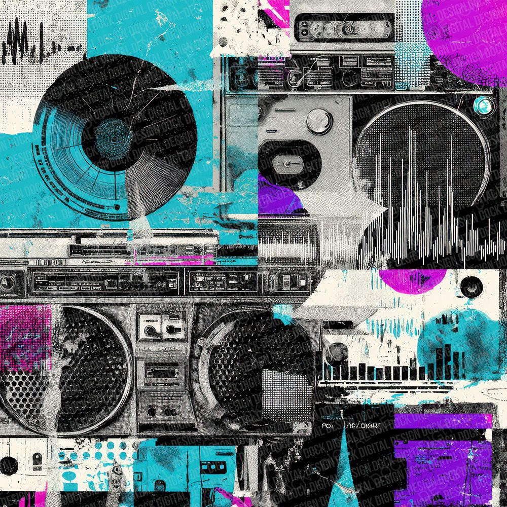 Electronic Club Moodboard Digital Paper Pack (DDD000008)