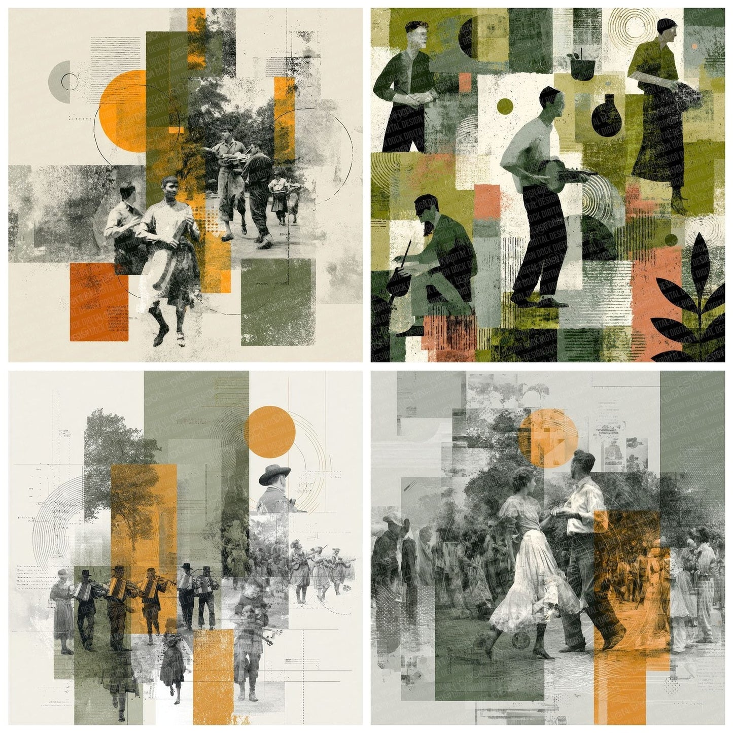 Folk Dance Moodboard Digital Paper Pack (DDD000010)