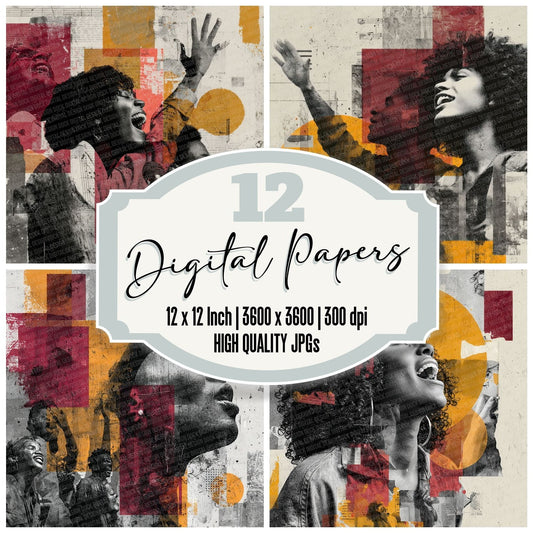 Gospel Choir Moodboard Digital Paper Pack (DDD000011)