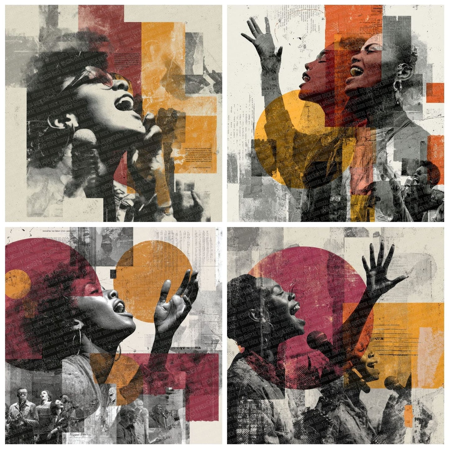 Gospel Choir Moodboard Digital Paper Pack (DDD000011)