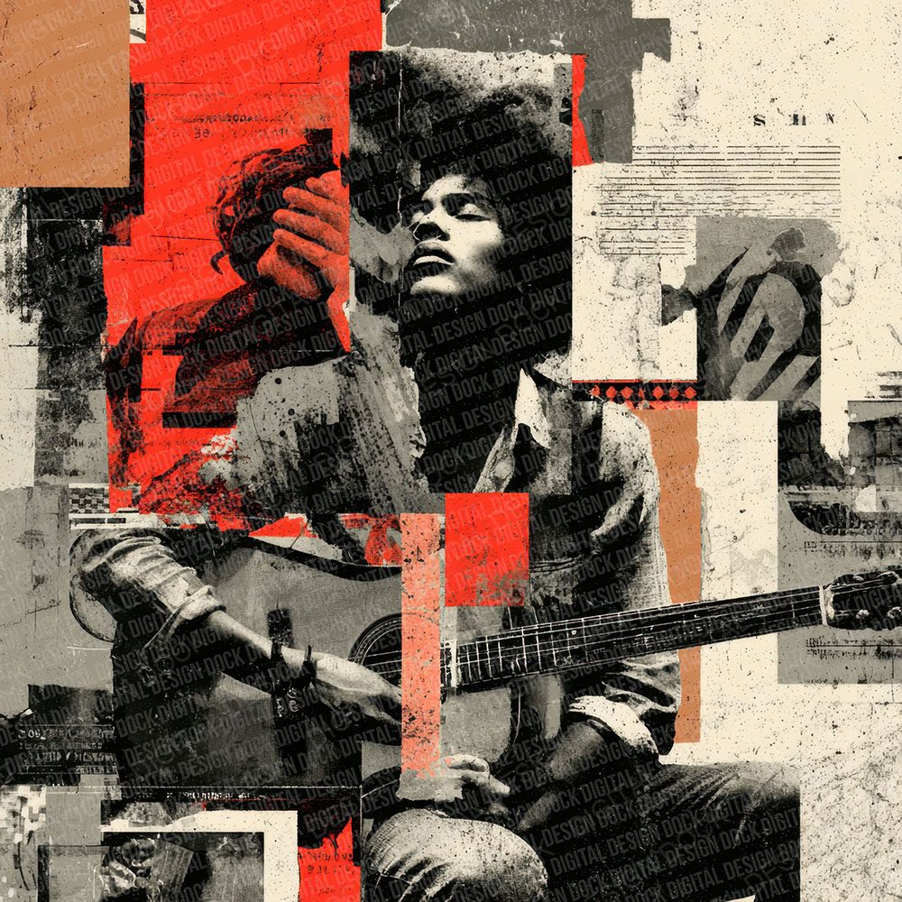 Latin Guitar Moodboard Digital Paper Pack (DDD000013)