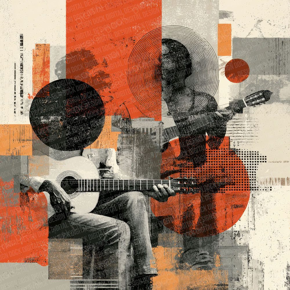 Latin Guitar Moodboard Digital Paper Pack (DDD000013)